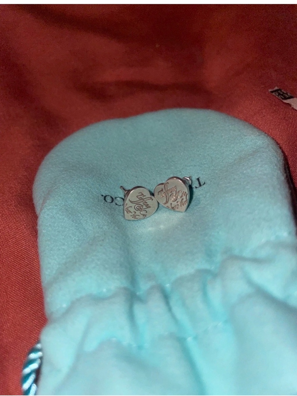 Tiffany & Co. Silver Heart Stud Earrings